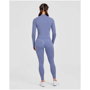 Women Red Full Length Yoga Jumpsuit High Waist Long Sleeve Zipper Tummy Control <b>Shapewear</b> <b>Bodysuit</b> - Product Image 5