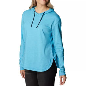 Sudaderas con capucha de secado rápido para mujer, de talla grande, bordadas, de punto, estilo lavado, con logotipo personalizado, para invierno y primavera. - Product Image 5