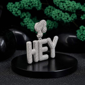 Luxury Moissanite Custom Word <b>Pendant</b> Necklace Iced Out Letter Jewelry Sparkling 925 <b>Silver</b> Hip Hop Gift <b>For</b> <b>Men</b> Women - Product Image 4