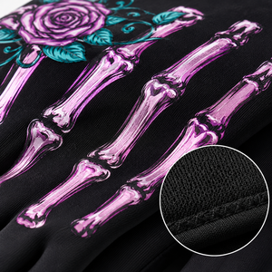 Guantes de Carreras con Dedos Completos, Diseño de Calavera, Revestimiento de PU Antideslizante, para Ciclismo al Aire Libre, Unisex, Impresión por Sublimación - Product Image 5