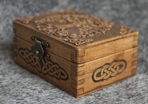 Caja de Madera Rectangular Ecológica para Guardar Joyas y Regalos, Interior Suave para Artículos Delicados, Decoración de Mesa para Navidad y Año Nuevo Chino - Product Image 3