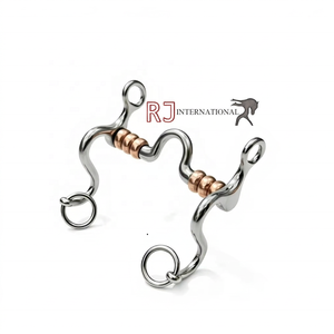 บิตม้าสแตนเลสแบบลูกกลิ้งทองแดง สำหรับขี่ม้าแบบตะวันตกและอังกฤษ - Product Image 3