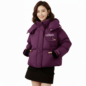 Wholesale Dyed Breathable <b>Cropped</b> Women's <b>Puffer</b> <b>Jacket</b> 100% Polyester Cotton Filled Waterproof Lightweight High Quality <b>Jackets</b> - Product Image 6