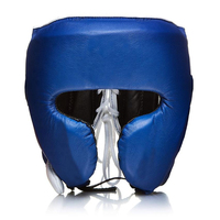 Protège-tête de boxe professionnel en cuir, avec sangle de menton réglable, résistant aux chocs, pour l'entraînement en salle et la compétition