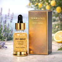 Sérum Visage Anti-Âge et Raffermissant au Peptide d'Or 24K OEM/ODM, Acide Azélaïque et Acide Salicylique – Soins Corporels Coréens à Marque Blanche