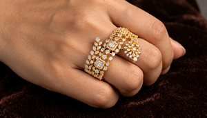Bague de cocktail enveloppante de luxe en or jaune 14K avec diamant baguette de laboratoire certifié IGI, bijoux personnalisés OEM pour soirée - Product Image 3