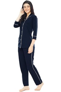 Conjunto de Pijama y Camiseta de Algodón para Mujer, Estilo Informal y Sencillo - Product Image 2