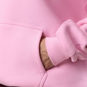 Sweat à capuche oversize rose clair pour femme, pull en polaire à manches longues, style décontracté streetwear, coupe ample, mode quotidienne - Product Image 6