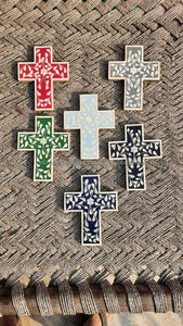 Cruz Decorativa de Pared con Incrustaciones de Hueso Europeo, Hecha a Mano, Sostenible, con Diseño Floral, Religiosa, para Hogar, Oficina, Iglesia, Idea de Regalo para Fiestas - Product Image 4