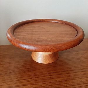 Soporte para Pastel de Madera Natural Ecológico Hecho a Mano, Base Ancha y Sólida, Apto para Lavavajillas, para Exhibición de Postres en Buffet - Product Image 5