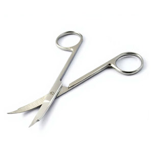Ciseaux chirurgicaux de précision en acier inoxydable allemand Goldman Fox 13 cm, courbés, pour la coupe des tissus et des sutures - Product Image 1