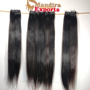 Extensions de cheveux humains vierges indiens bruts, doublement étirés, provenant d'un seul donneur, soyeux, lisses, de 8 à 36 pouces, type Temple Indien - Product Image 2