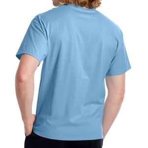 เสื้อยืดผู้ชายแบบเรียบง่ายรุ่นใหม่ ผ้าฝ้าย/โพลีเอสเตอร์ ระบายอากาศได้ดี กันยับ เป็นมิตรกับสิ่งแวดล้อม สีพื้น สวมใส่สบายได้ทุกฤดู - Product Image 2