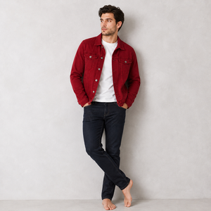 Vestes en jean enduites pour hommes, coton biologique, mode décontractée, logo sur le devant, vestes d'hiver, prix bas, vente en gros - Product Image 4