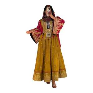 Robes de mariée bleu royal pour femmes grandes tailles, robes traditionnelles afghanes KUCHI faites à la main, prix de gros - Product Image 1