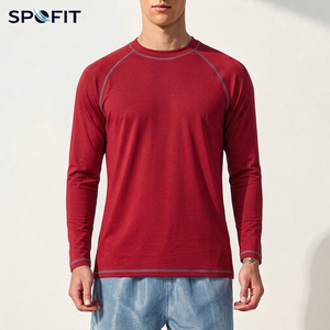SPOFIT Unisex Long Sleeve Rash Guard Quick Dry Polyester Nylon <b>Compression</b> <b>Shirt</b> for Sports Training - Product Image 3