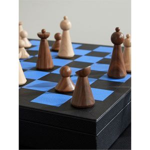 Juego de Ajedrez de Cuero Premium Personalizado al por Mayor, Tablero de Juego Plegable Portátil con Piezas con Peso, Regalo Corporativo y para Torneos de Club - Product Image 3