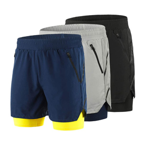 Pantalones Cortos Deportivos Transpirables de Secado Rápido para Entrenamiento Activo, Ejercicio Ecológico, Trotar, Maratón, Ciclismo - Diseño Sólido - Product Image 5