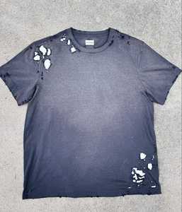 Fabricants de vêtements personnalisés : T-shirt ample et épais en coton vierge 300 g/m², style vieilli, coupe courte et oversize - Product Image 2