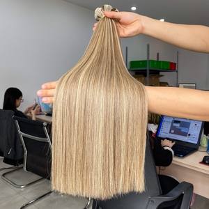 High Quality Vietnamese Cuticle Aligned Virgin Remy Balayage <b>Highlight</b> Human Hair Double Drawn Invisible Skin Weft Hair - Product Image 1