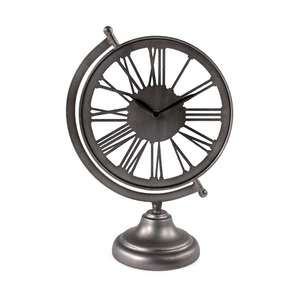 Elegant Silver Finished Analog <b>Clock</b> Stylish Timepiece Perfect For Study Desk Library Reception Decor And Gifting Item - Product Image 3