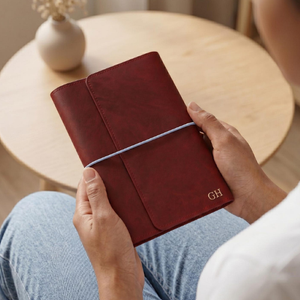 Funda para Cuaderno Trifold de Cuero 100% Genuino A5, Cuaderno de Cuero Personalizado, Estuche de Cuero para Cuaderno de Viaje, Recargable - Product Image 3