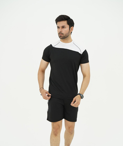 Premium Men Oversized TShirt and Shorts <b>Set</b> Crew Neck Quick Dry Cotton Blend Casual Summer Athletic Wear Streetwear Matching <b>Set</b> - Product Image 1