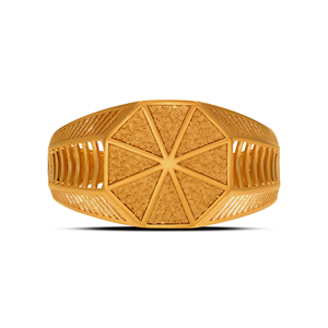 Octant Structure <b>Men's</b> Gold <b>Ring</b> 18K Solid Gold Geometric Lattice <b>Ring</b>, Modern Openwork Statement Band <b>for</b> <b>Men</b> - Product Image 3