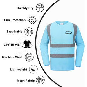 Camisetas de Seguridad Impermeables y Resistentes, Diseño de Alta Visibilidad, Tela de Poliéster Duradera, Ajuste Cómodo para Uso Industrial Diario - Product Image 5