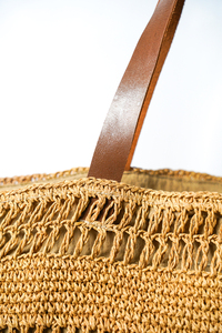 Sac à main en raphia tendance 2026, sac en raphia écologique fait main, sac fourre-tout d'été pour femmes, sac à main de mode pour pique-nique et plage - Product Image 3