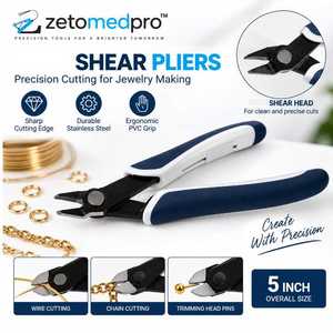 คีมตัดสแตนเลส ด้ามจับพีวีซี สำหรับทำเครื่องประดับ ขนาด 5 นิ้ว ยี่ห้อ Zetomed Pro - Product Image 4