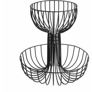 Panier à fruits en métal noir de haute qualité, 2 niveaux, pour la cuisine, panier à légumes, panier à pain et à collations - Product Image 2