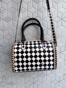 Luxury Designer Hand Tooled Carving Leather Speedy Handbag Gypsy Boho Checkers Pattern Western Stylish Women Shoulder <b>Bag</b> - Product Image 4