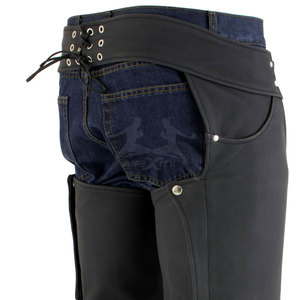 New Stock Full Leather <b>Chaps</b> Adjustable Fit Full Leather <b>Chaps</b> Crafted For Comfort And Lasting Performance - Product Image 5
