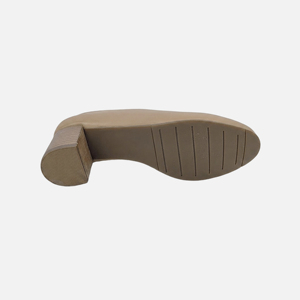 Escarpins formels pour femmes en cuir de vachette pleine fleur, semelle extérieure en caoutchouc, bout fermé, talon moyen - Product Image 5