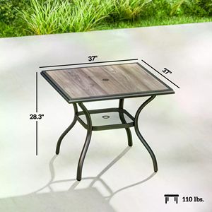 Tavolo da Pranzo Quadrato da Esterno per un Confortevole Intrattenimento all'Aperto - Product Image 2