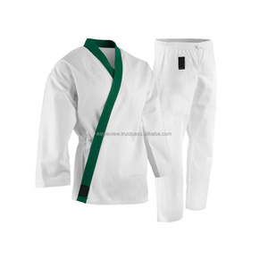 Kimono de karaté Eagle View approuvé, marque EVI, uniforme pas cher, blanc, en poly-coton, équipement d'arts martiaux en gros EVI 301 - Product Image 1