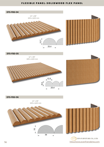 Panneaux muraux en bois massif, design minimaliste rayé moderne pour la décoration intérieure, usage domestique, panneaux muraux 3D en bois massif - Product Image 3
