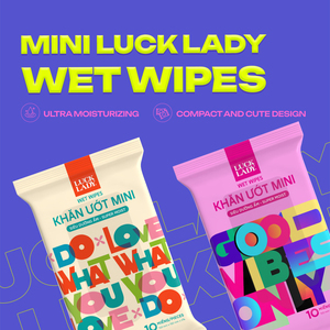 Toallitas Húmedas Femeninas Antibacterianas Extra Suaves Sin Fragancia de 15x20cm, Vietnam New 6 Mini Luck Lady Premium, para el Cuidado de la Piel - Product Image 4