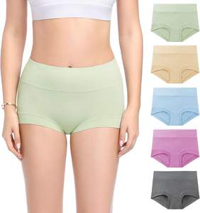 Signature <b>Womens</b> Boyshort <b>Underwear</b> Panties Lightweight Knit Breathable Feel Stretch Modern Shape Full Coverage Daily Comfort - Product Image 1