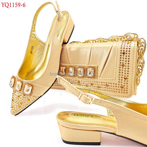 YQ1159 Ensemble de chaussures et sacs italiens pour femmes assortis, décorés d'applications, <span class=keywords><strong>sandales</strong></span> à talons, chaussures de mariage nigérianes - Product Image 6