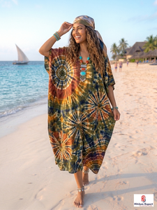 Stylish Premium Printed <b>Kaftan</b> Dress Ladies Beach Wear Soft Fabric Loose Fit <b>Summer</b> Resort Cover Up Island Vacation Export - Product Image 6
