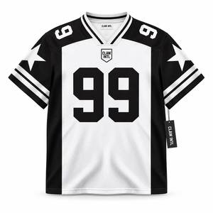 Maillot de football américain unisexe 88 en mesh respirant à col en V, sublimé, à manches courtes, tenue d'équipe adulte coupe régulière personnalisable - Product Image 2