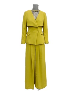 ชุดสูท2ชิ้นสำหรับผู้หญิงเบลเซอร์เอวสูงกางเกงขากว้างแฟชั่น2025 - Product Image 4