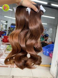 Extensiones de Cabello Humano Virgen Vietnamita Vuy Hair, Ondulado Natural, Doble Trama a Máquina, Todos los Colores, 95-100g, Listo para Permanente, Directo de Fábrica - Product Image 3