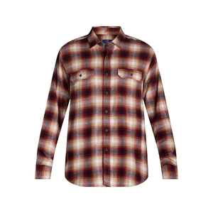 Camisa de Manga Larga para Hombre con Botones, Diseño Clásico a Cuadros y Bolsillos en el Pecho para Uso Diario Informal, Servicio OEM - Product Image 1