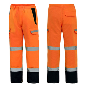 Pantalons de travail haute visibilité, nouveau design, avec bande réfléchissante, possibilité d'ajouter votre propre logo, pour travaux de construction, pour hommes. - Product Image 1