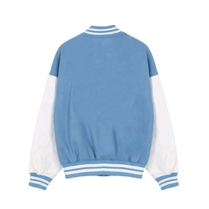Veste universitaire en laine légère et respirante pour hommes personnalisée hiver style rue principale avec broderie en chenille et manches en cuir - Product Image 2
