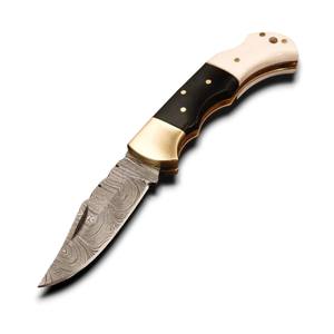 Navaja Plegable de Bolsillo de Acero de Damasco de Grado Industrial Profesional, Alta Calidad, EDC, Supervivencia, Caza, Táctica, Compatible con OEM/OBM - Product Image 1