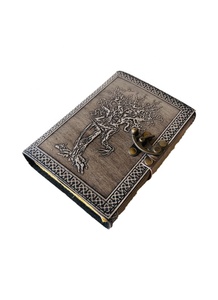 สมุดบันทึกหนังต้นไม้แห่งชีวิตงานแฮนด์เมดแนววินเทจแบบโบราณสำหรับการเดินทางดีไซน์ปกติสมุดวางแผนร่างคาถา wiccan - Product Image 4